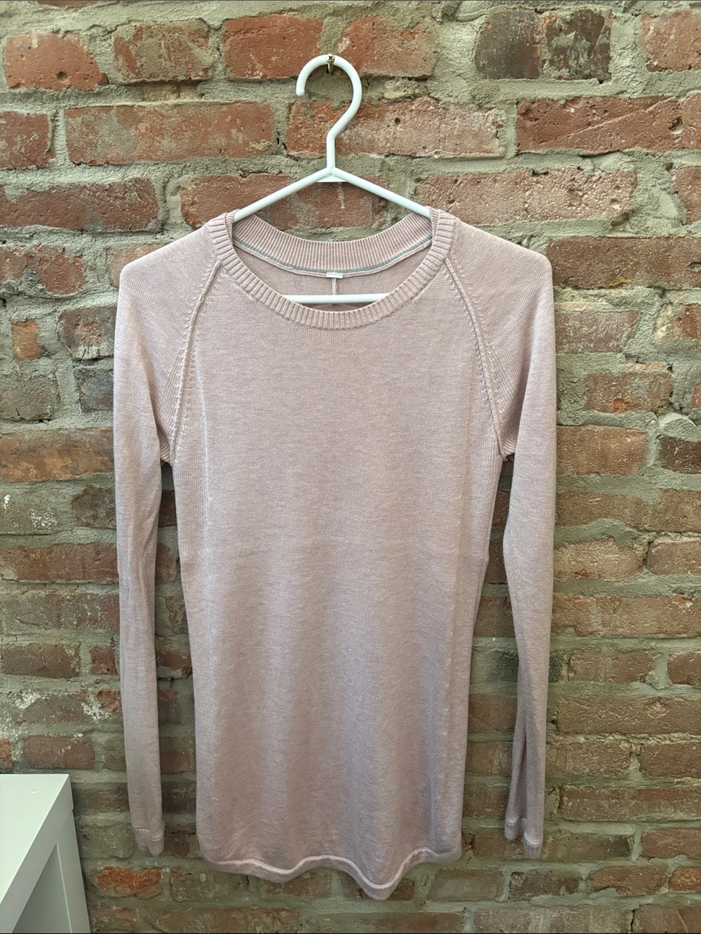Lululemon Light Pink Long Sleeve Knit Top